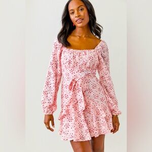 FRANCESCA’S•Allie mini heart Dress pink